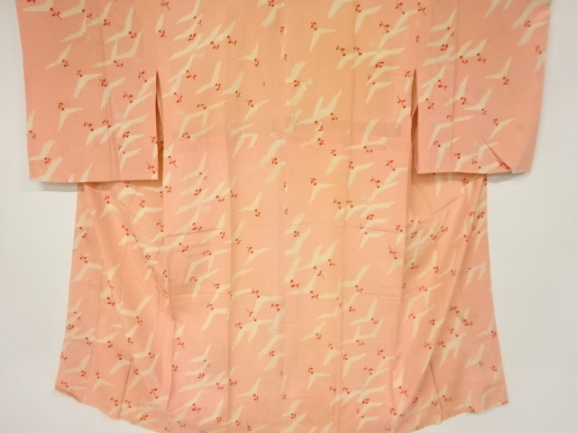 アンティーク　錦紗平菊模様単衣長襦袢